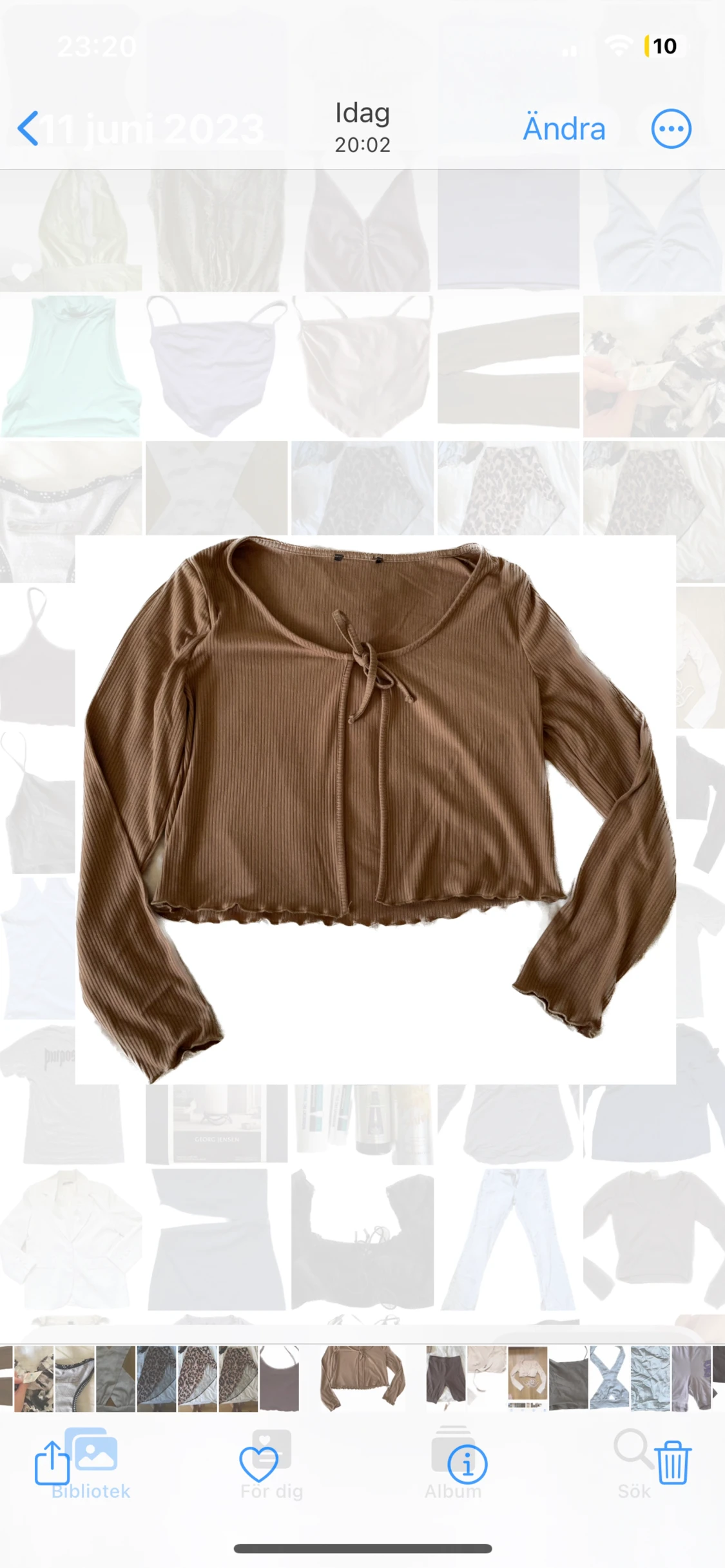 Ribbad tröja med linne  - 90