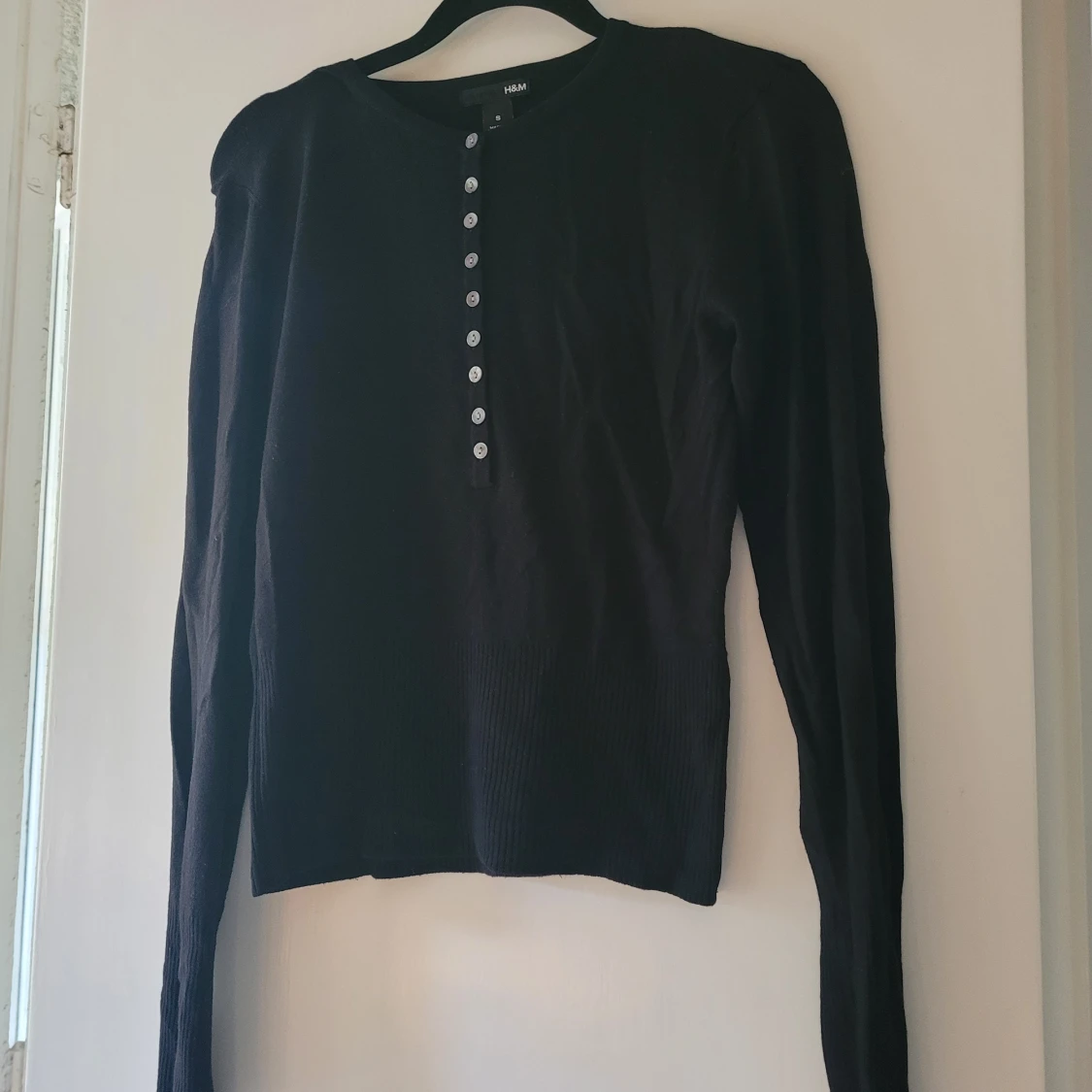 Långärmad finstickad tröja stl.S