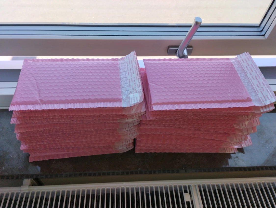 50 st Rosa bubel kuvert - 90