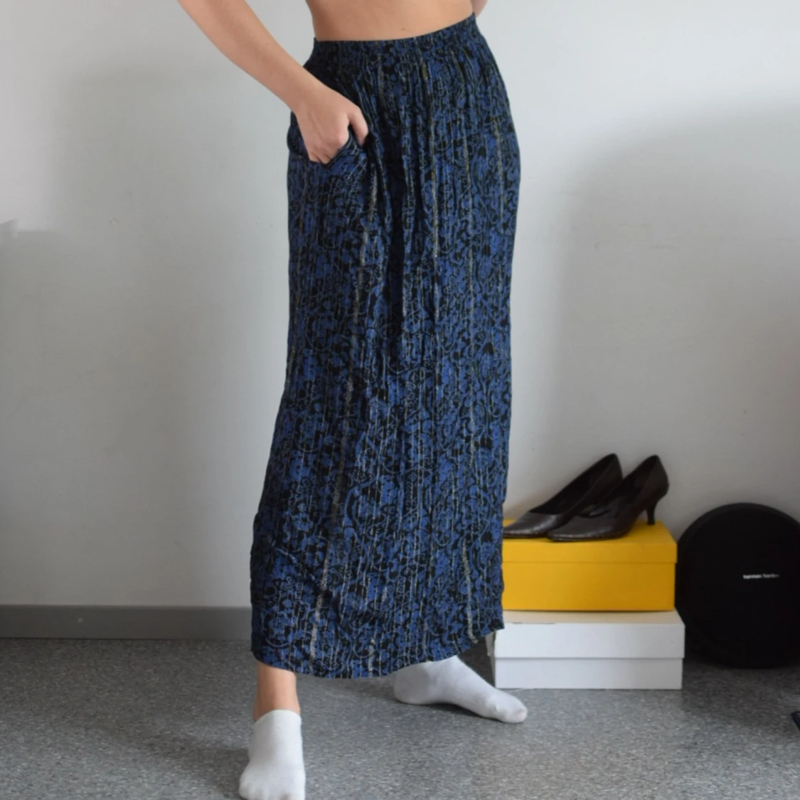 Mönstrad midi/maxi kjol