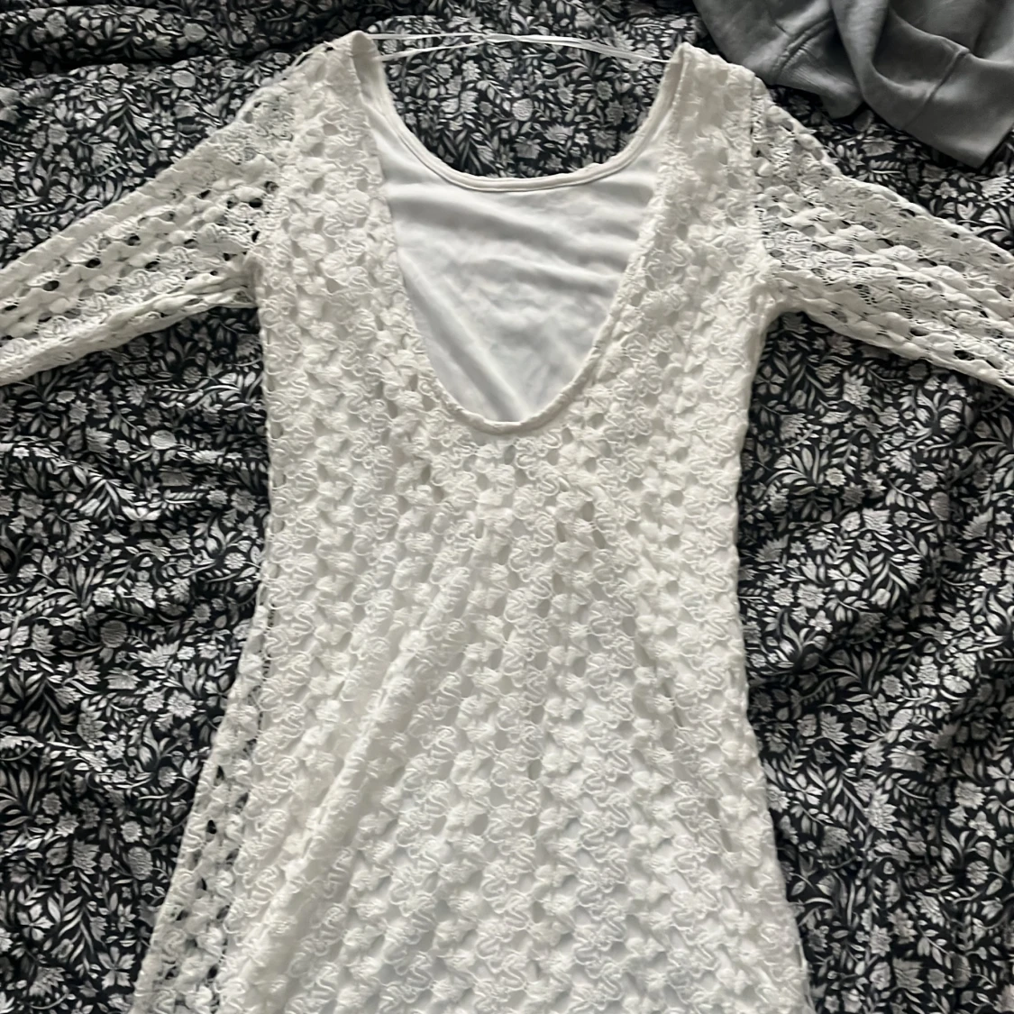 Söt vit klänning - 90