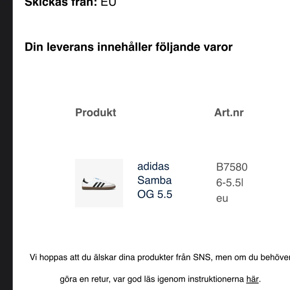 Sneakers från adidas i modellen Samba, storlek 38 endast använda utomhus 1 gång. Säljes pga jag inte tycker de passar min stil så ångrat mig.  Inköpte för 1359kr  Inköpta på sneakersnstuff kvitto finns. Skor.