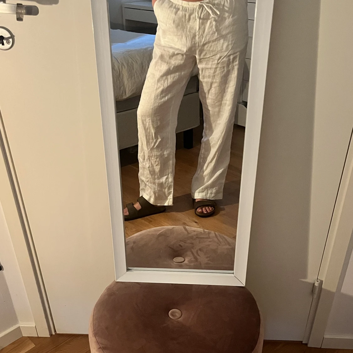 Vita Linnebyxor  - 91