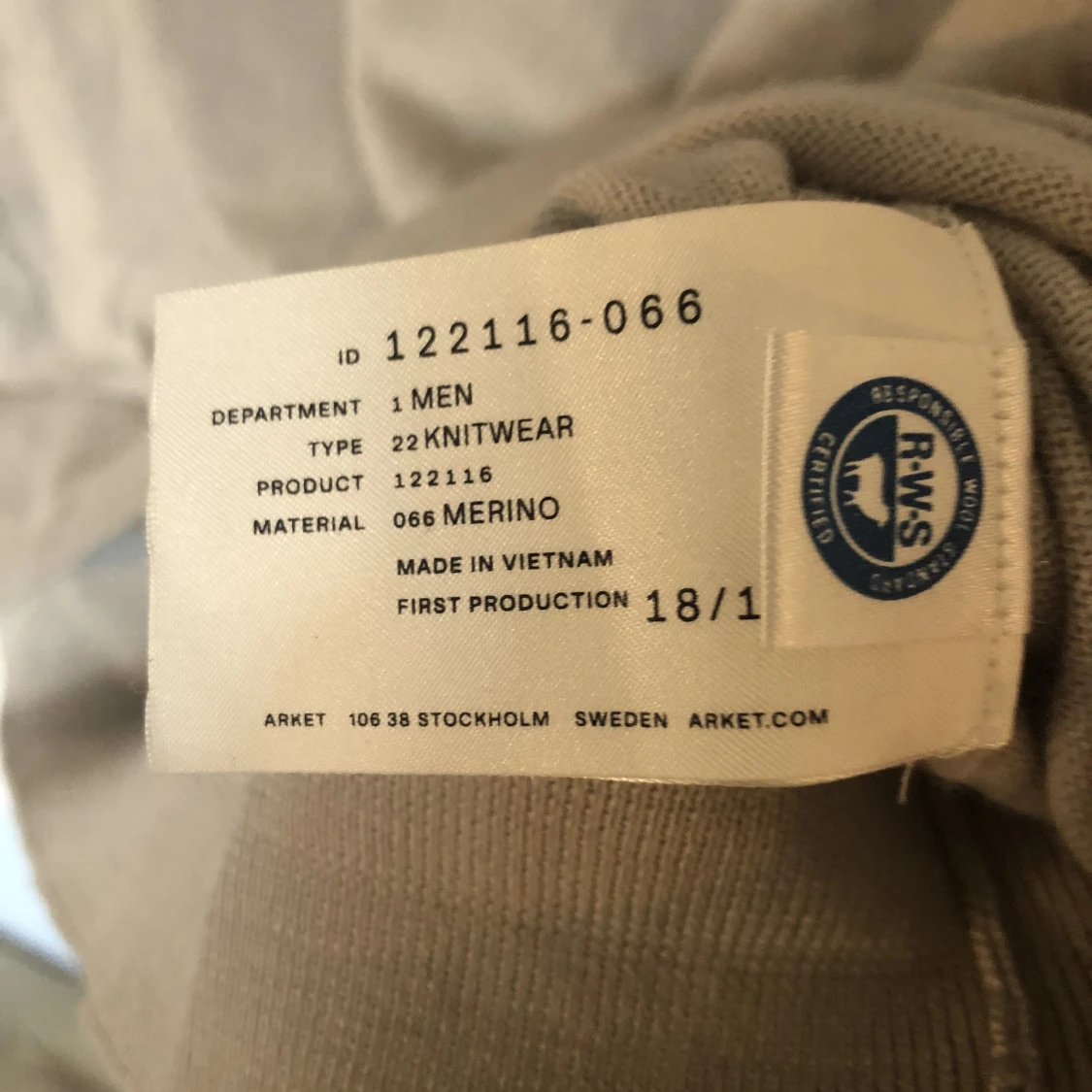 Långärmad pikétröja Merinoull - 90