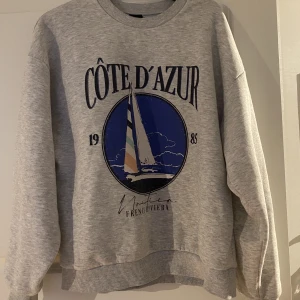 Sweatshirt  - Sweatshirt med tryck som inte kommer till användning, passar till fler storlekar än bara M, fint skick💖