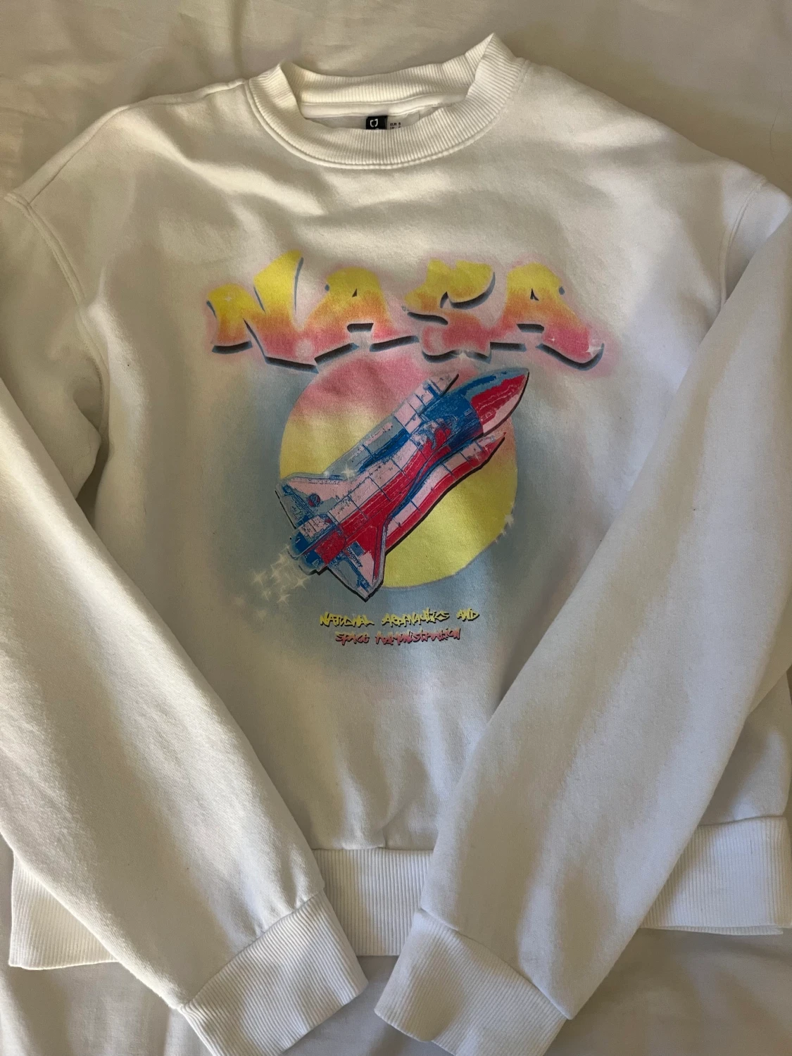 Vit tjocktröja  - 90