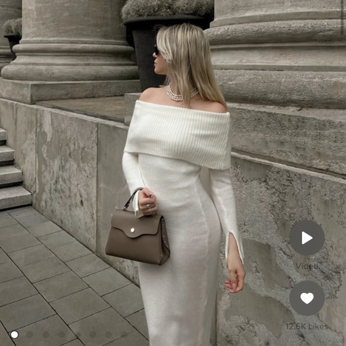 Off shoulder klänning 