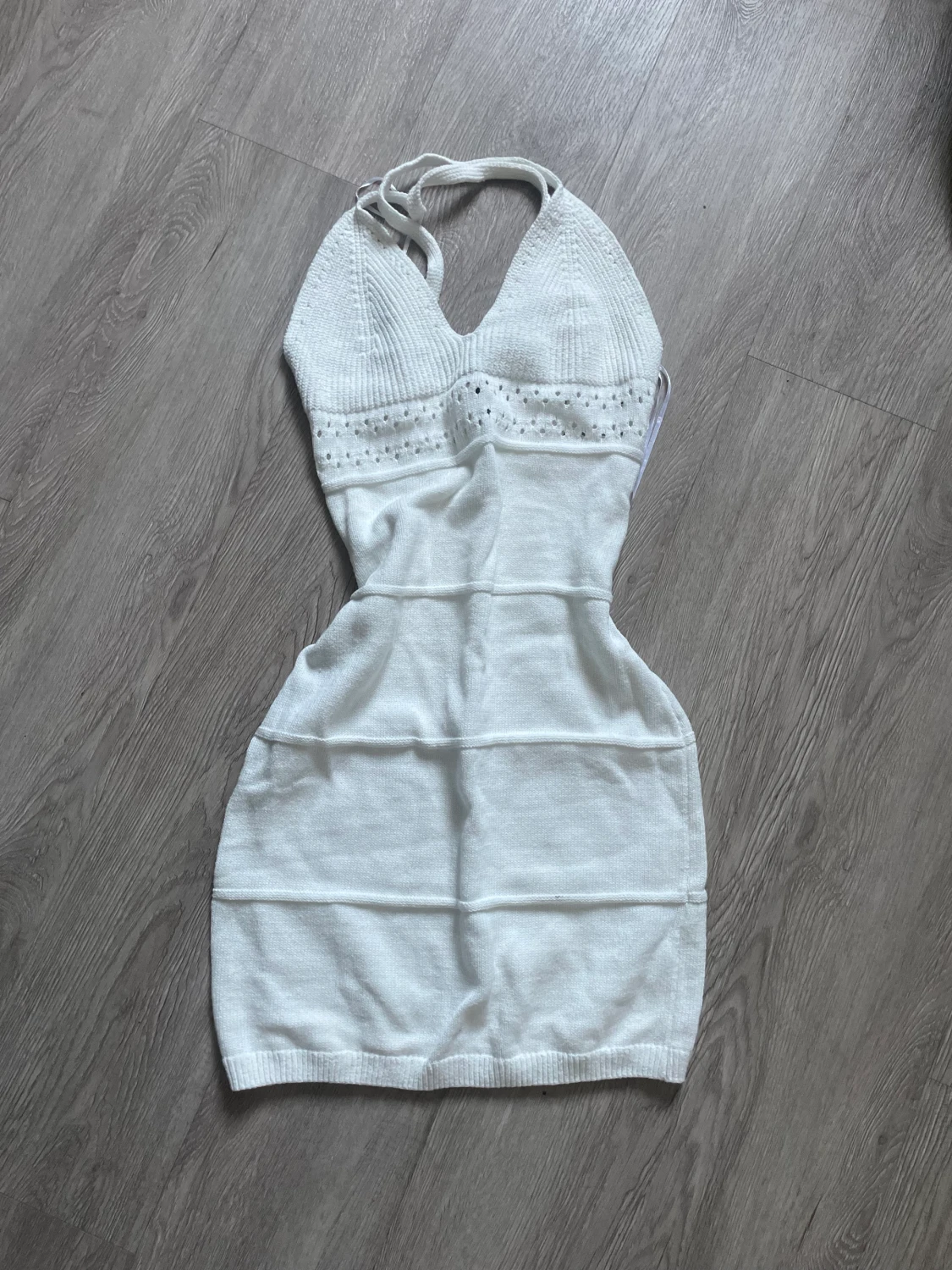 Vit sommar klänning  - 90