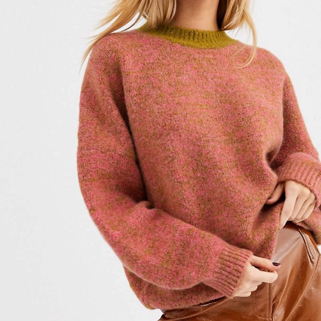 stor stickad tröja  - 90