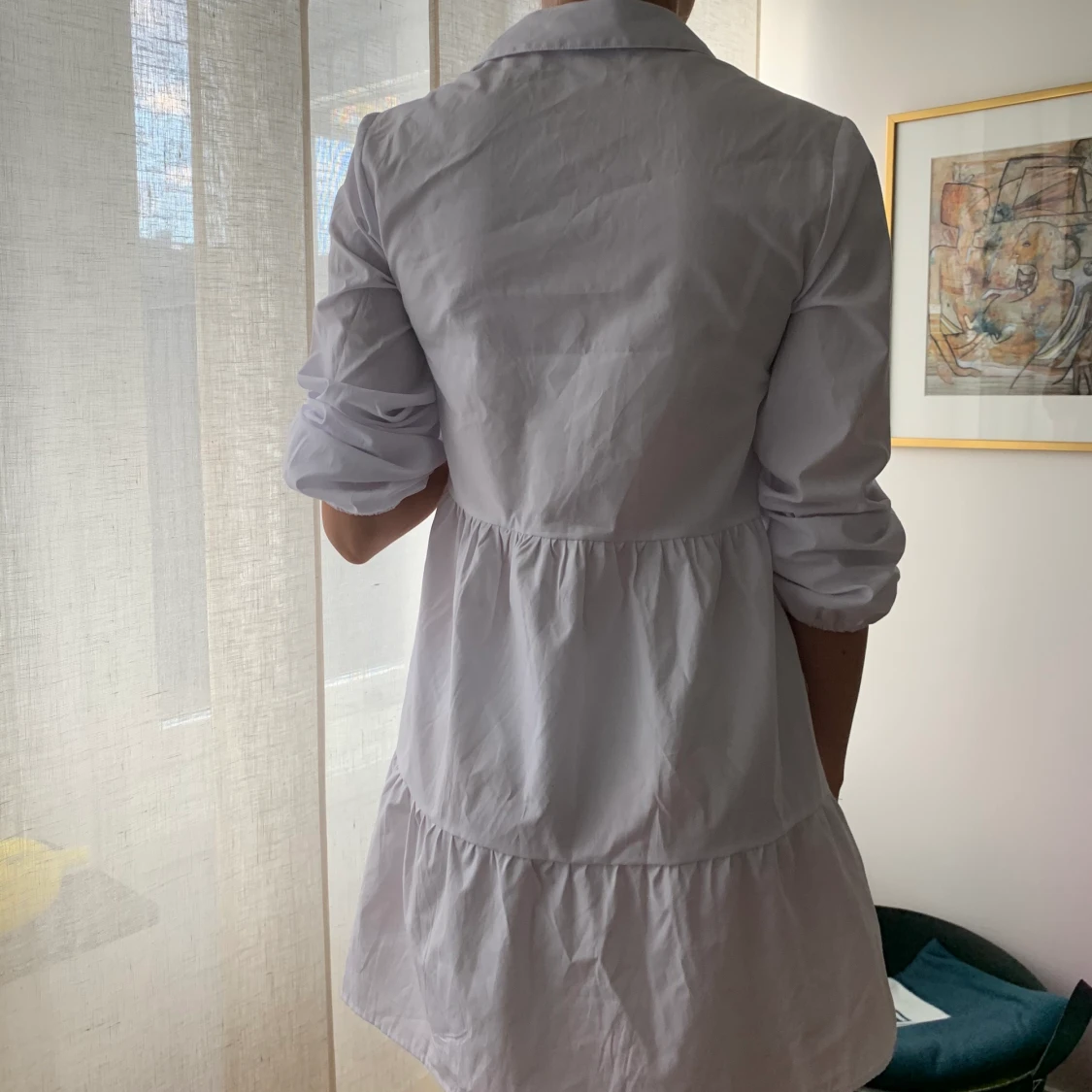 Vit skjortklänning - 90