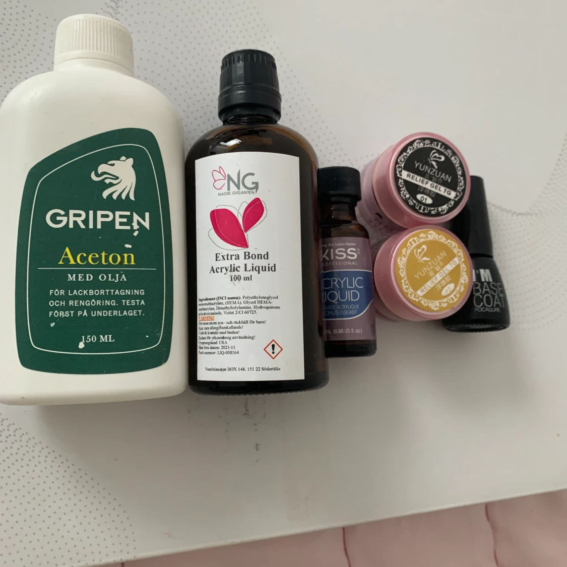 Vätska, aceton, akrylvätska gelé, basecote - 90