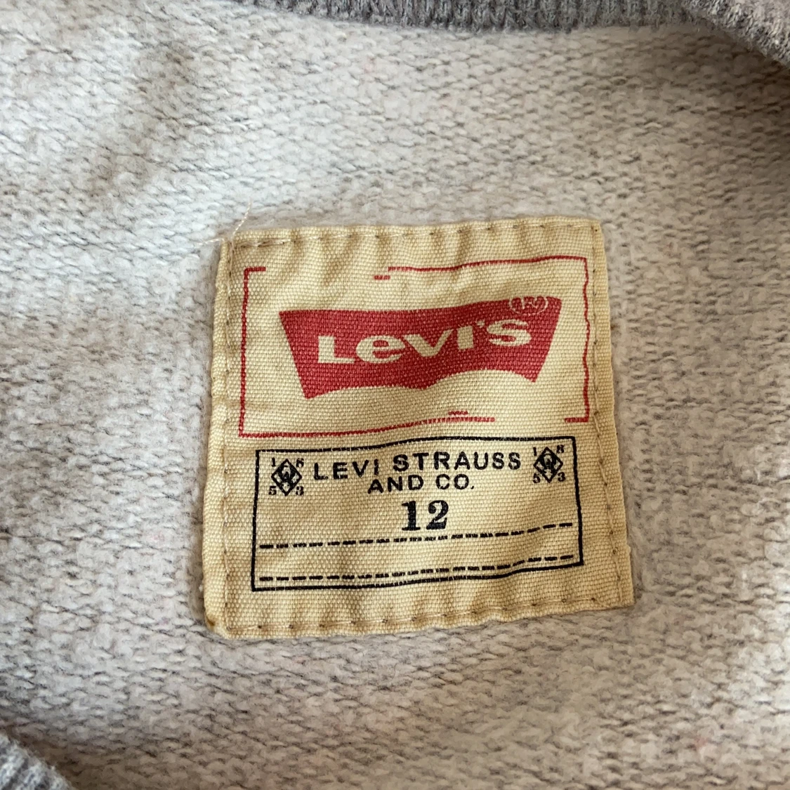 Grå långärmad Levis Hoodie - 90