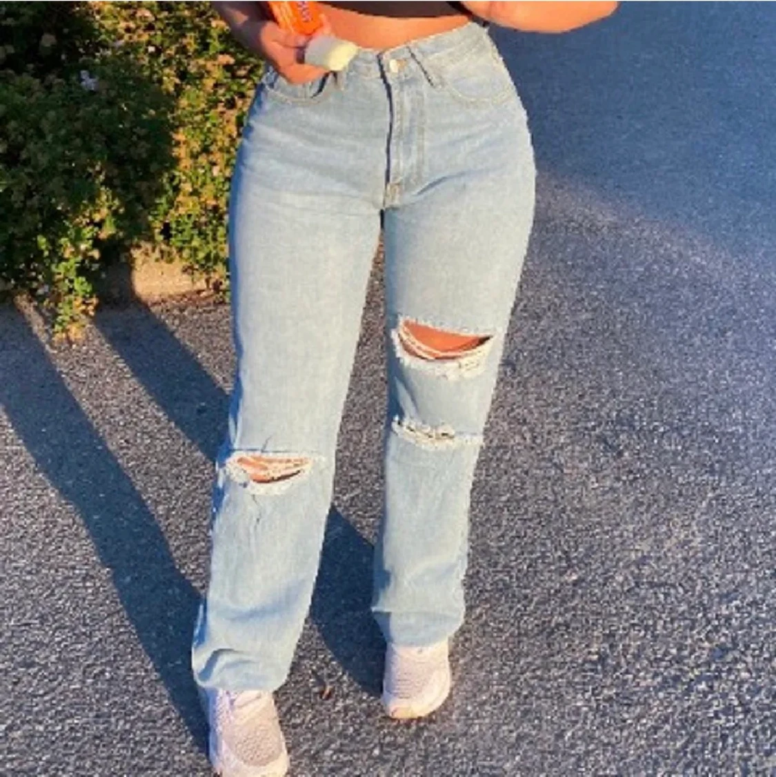 Ljusblå jeans