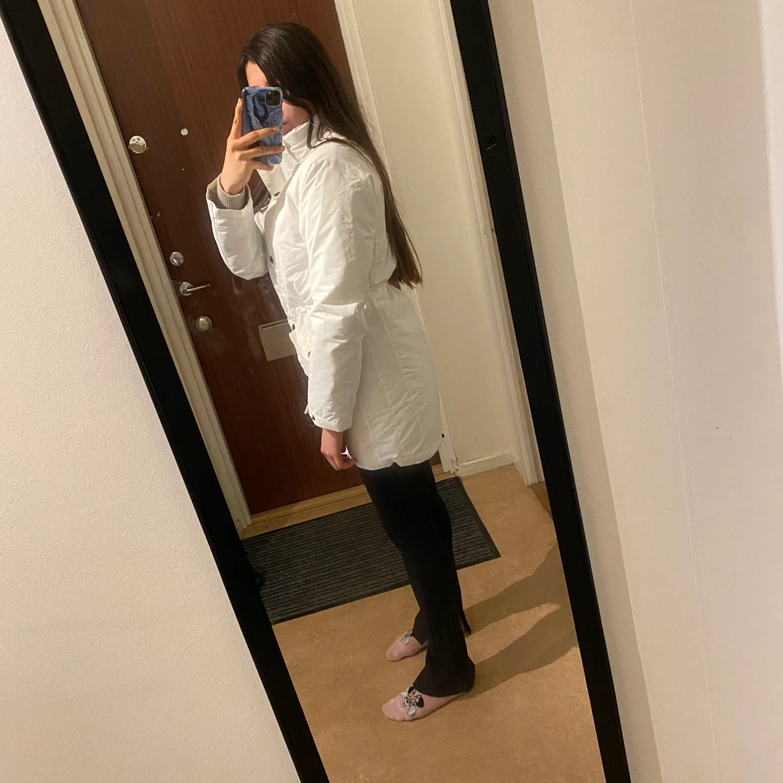 Vit vinterjacka  - 90