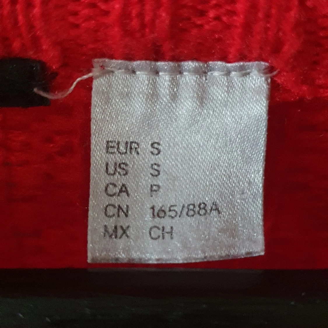 Röd Stickad Tröja  - 91