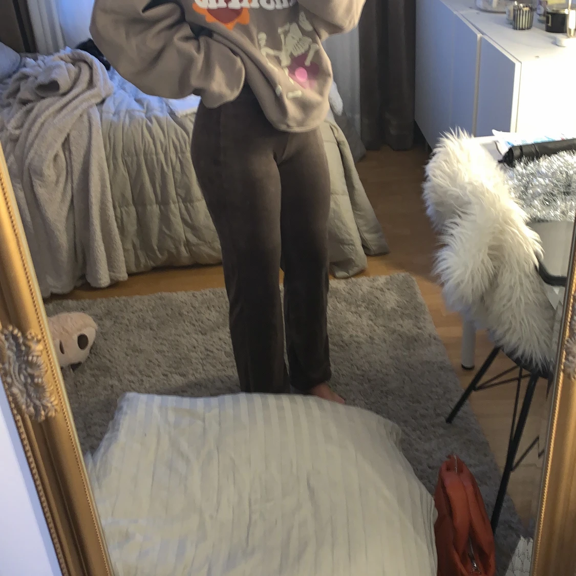 Raka sammets byxor XS - 90