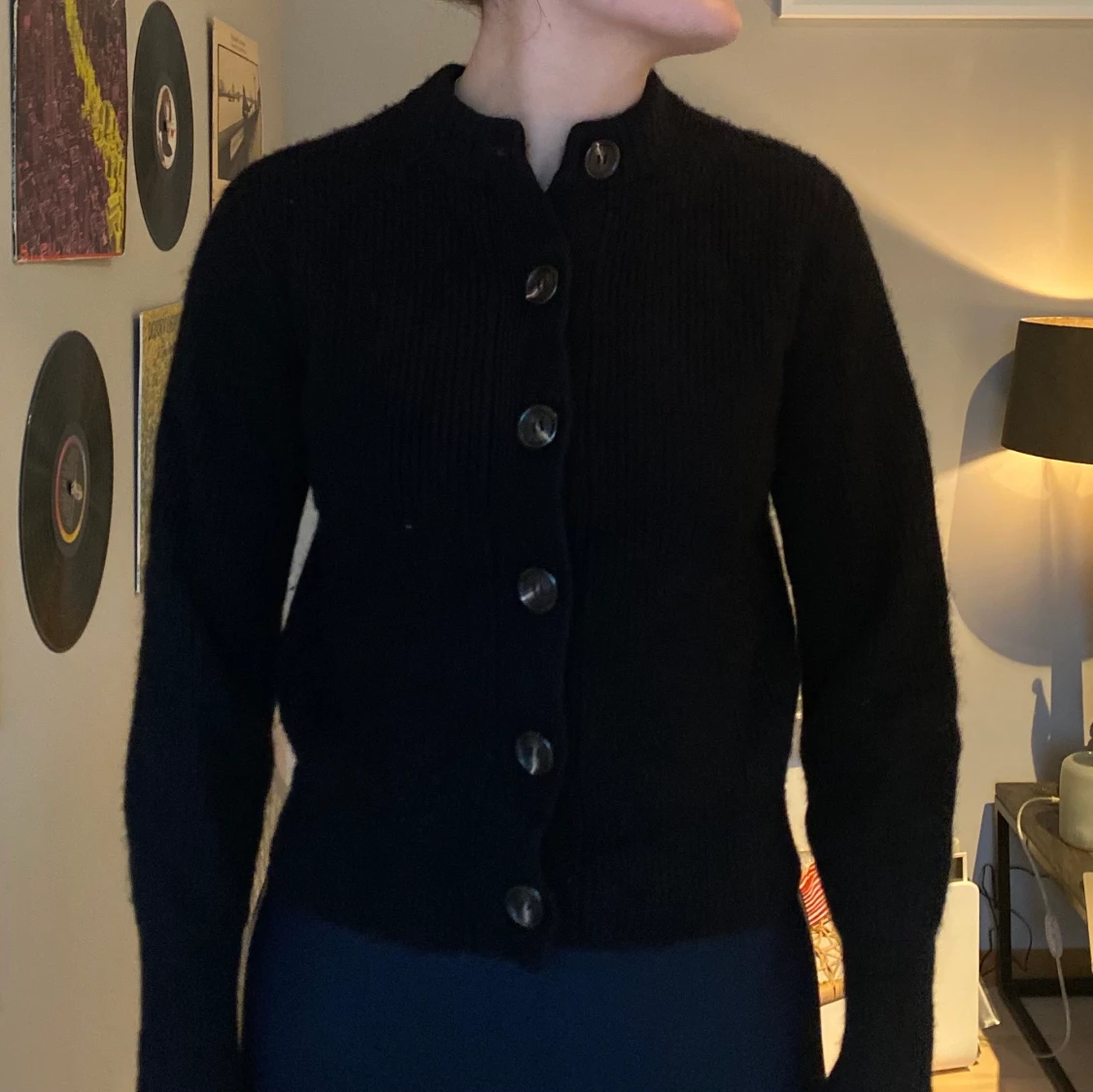 Soft goat kofta svart stl S