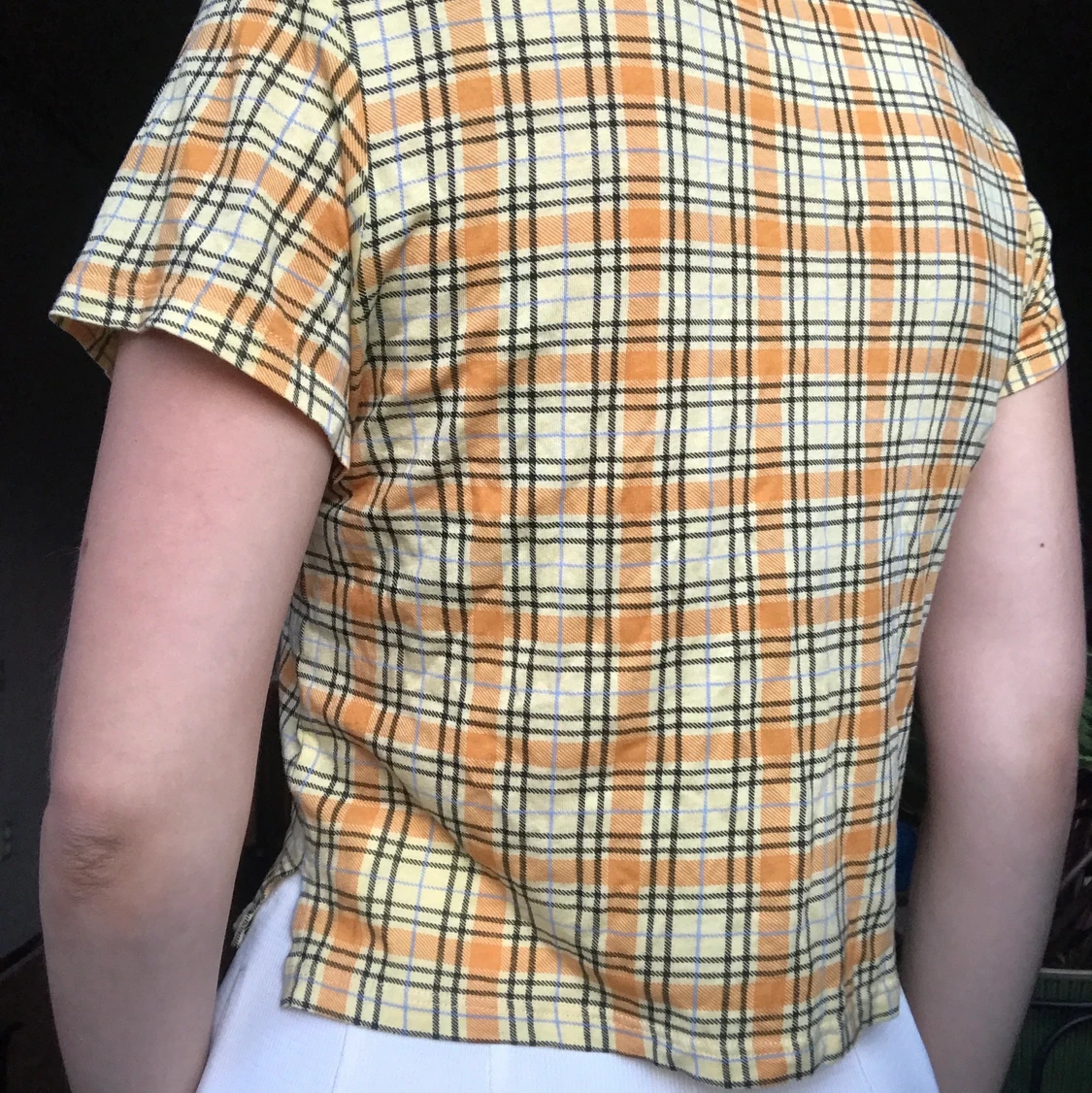 Croppad rutig topp - 91