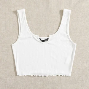 Topp från SHEIN strl S - Vitt fint linne/topp från SHEIN, storlek S