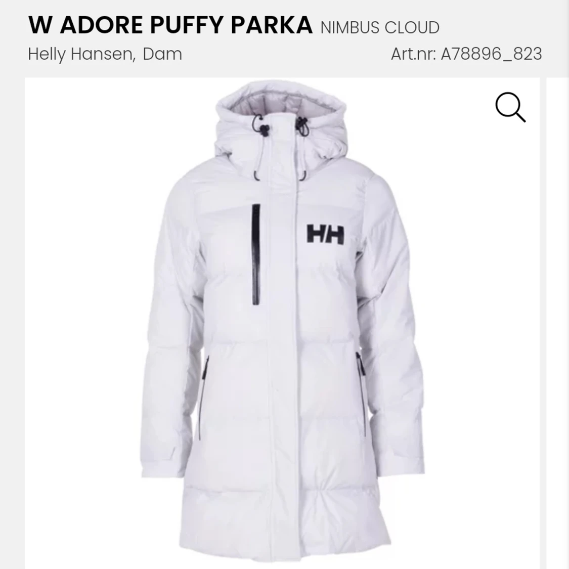 Parka vinterjacka helly hansen ljus grå  - 90