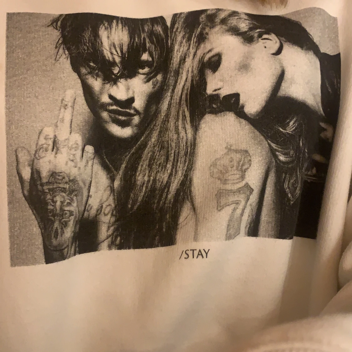 Sweatshirt med tryck - 90