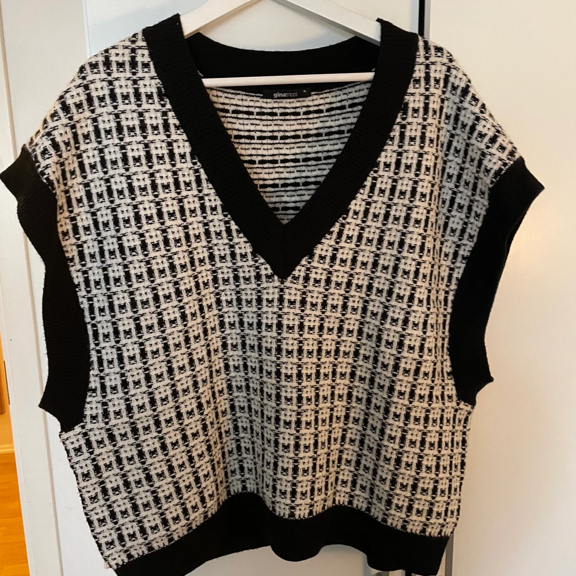 Oversized stickad väst - 91