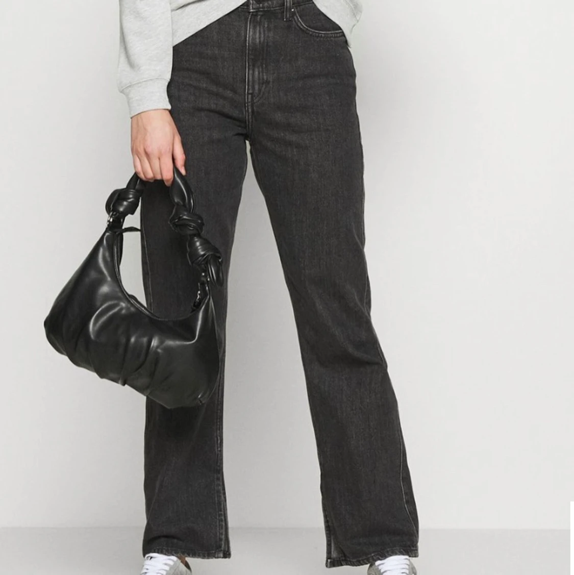 Weekday rowe split new black jeans
