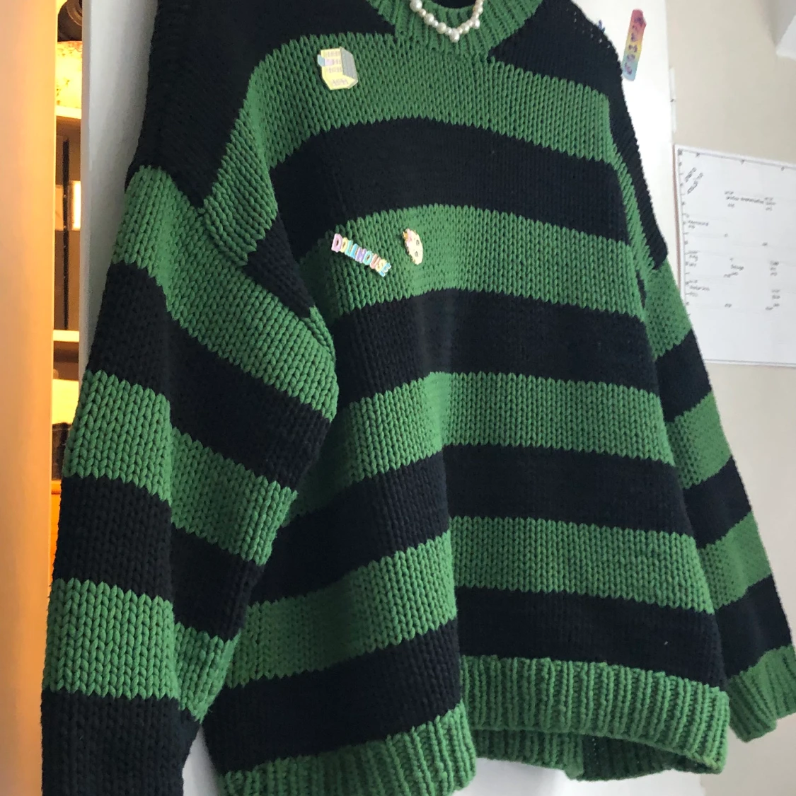 Grön o svart tröja - 90