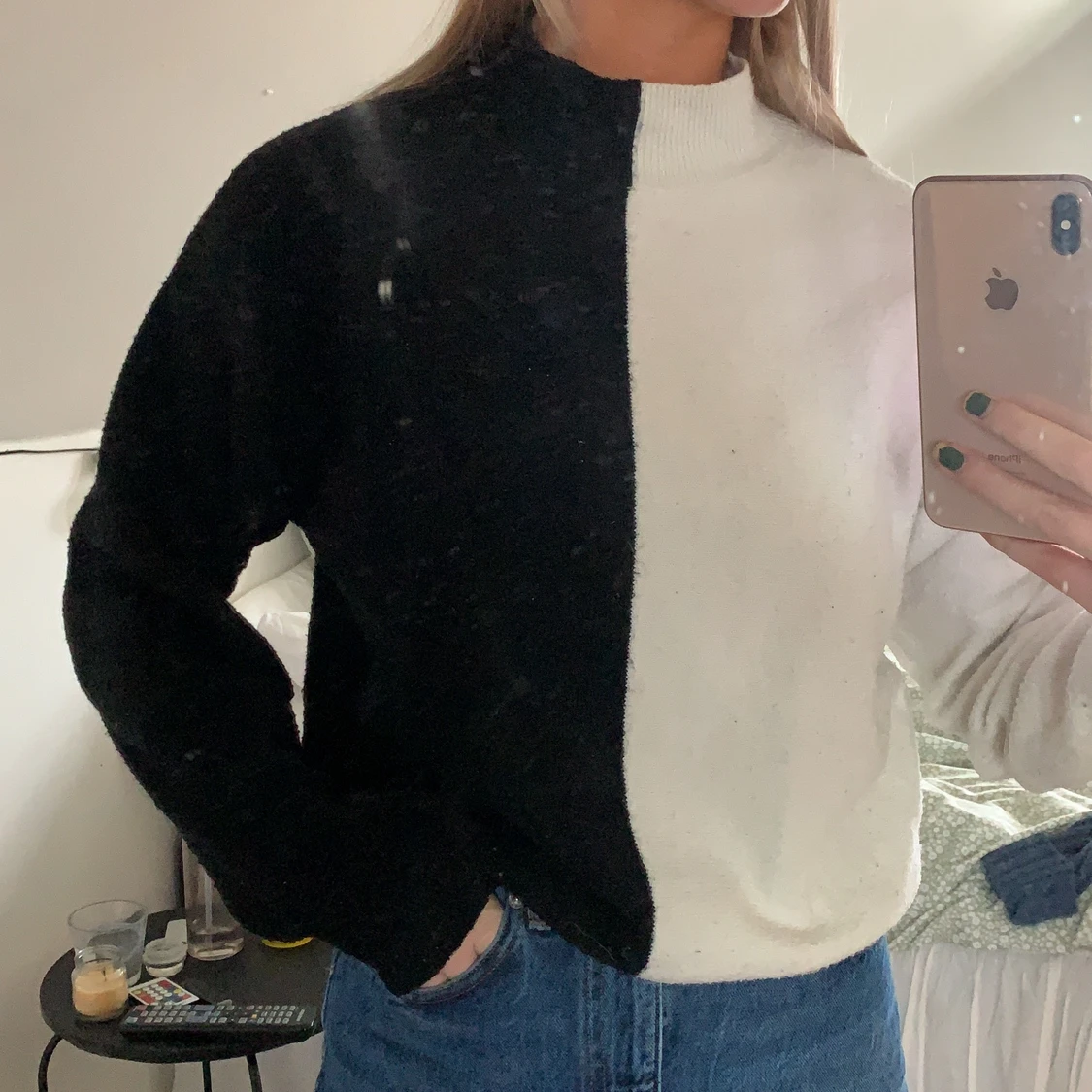 Vit/svart tröja - 90