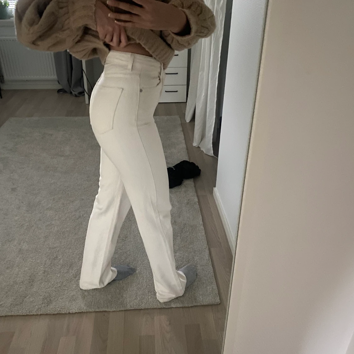 Gräddvita jeans - 90