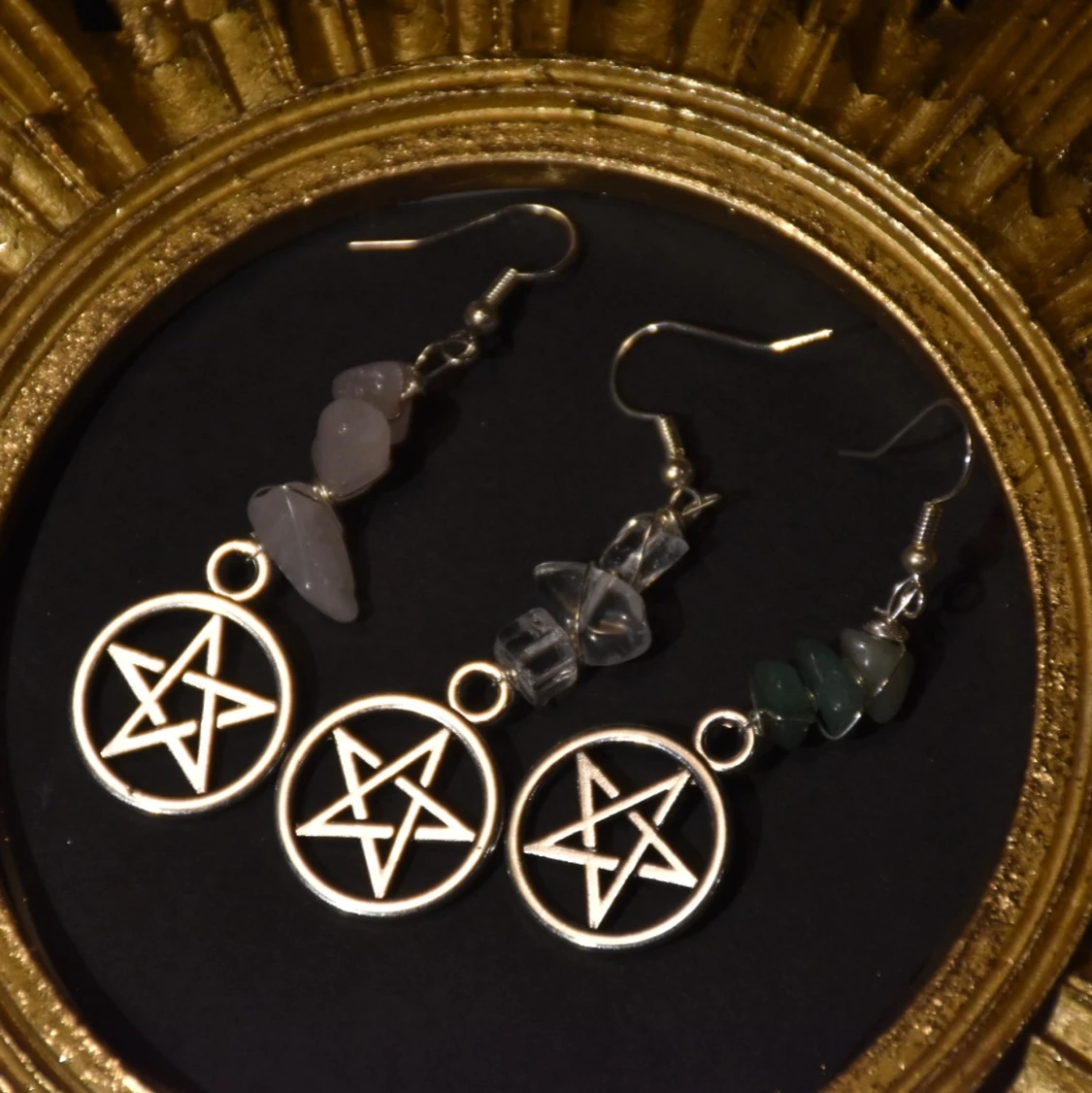 Pentagramörhängen  - 90
