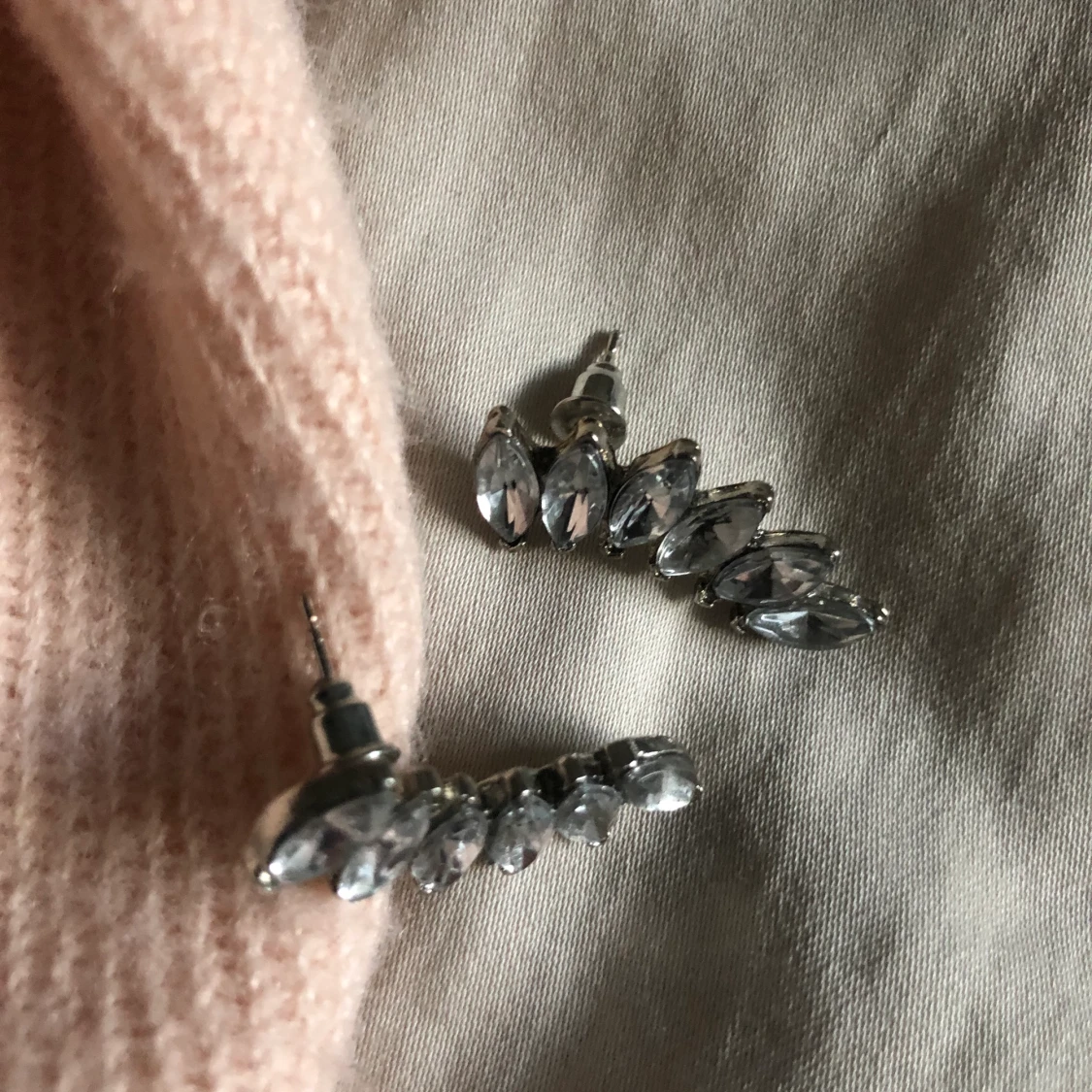 Örhängen silver strass  - 90