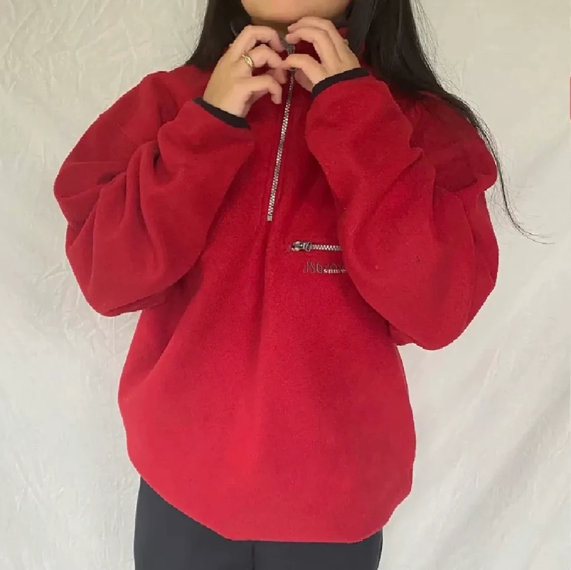 röd fleece tröja - 91