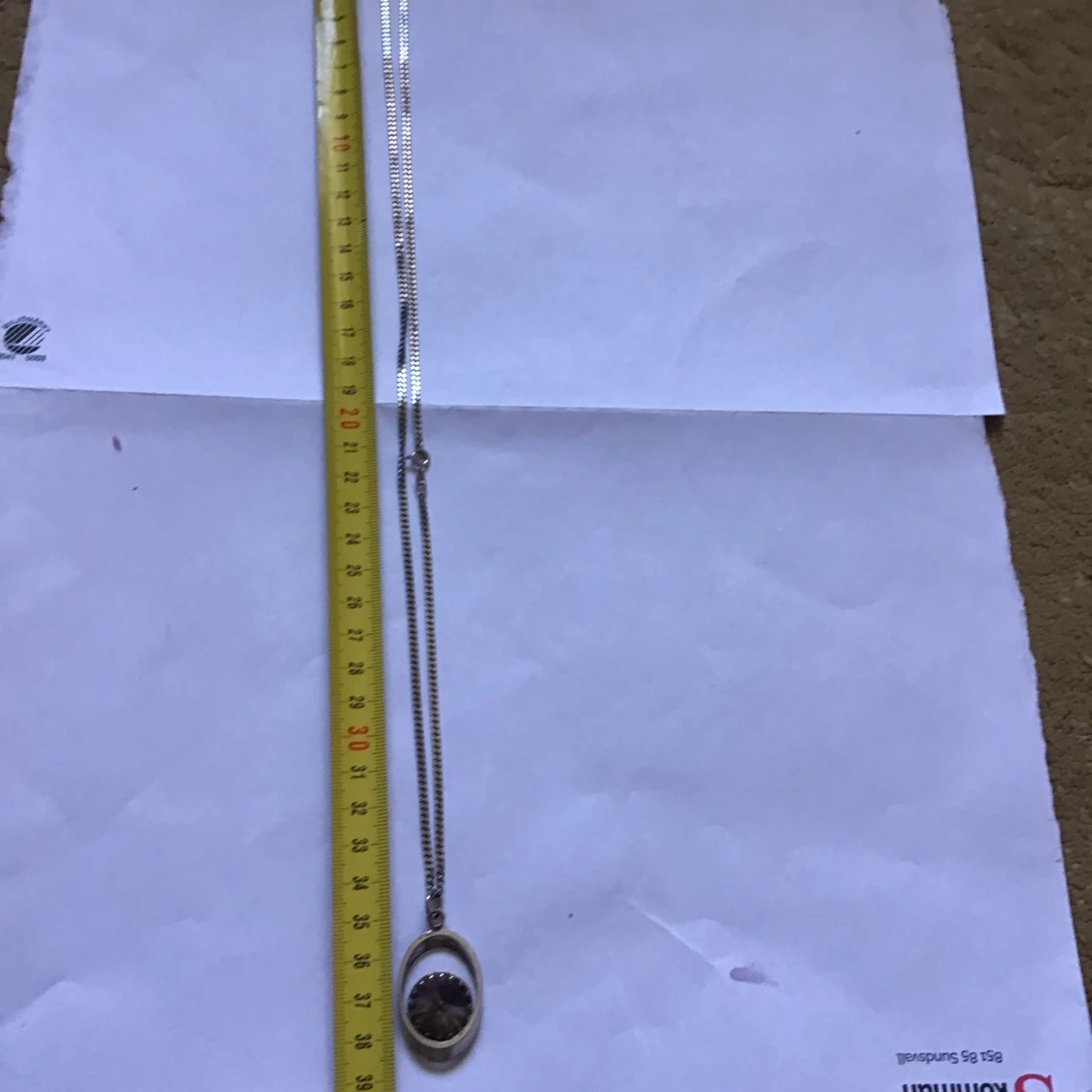 Äkta silver halsband. 70cm - 90