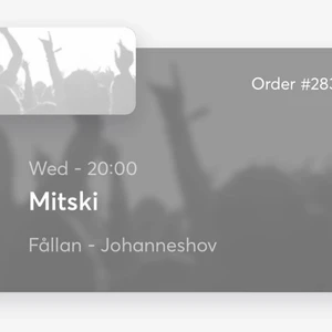 mitski biljett - hej! jag säljer tyvärr biljetten som jag köpte idag till mitskis koncert för att jag inte kan åka den dagen :( 