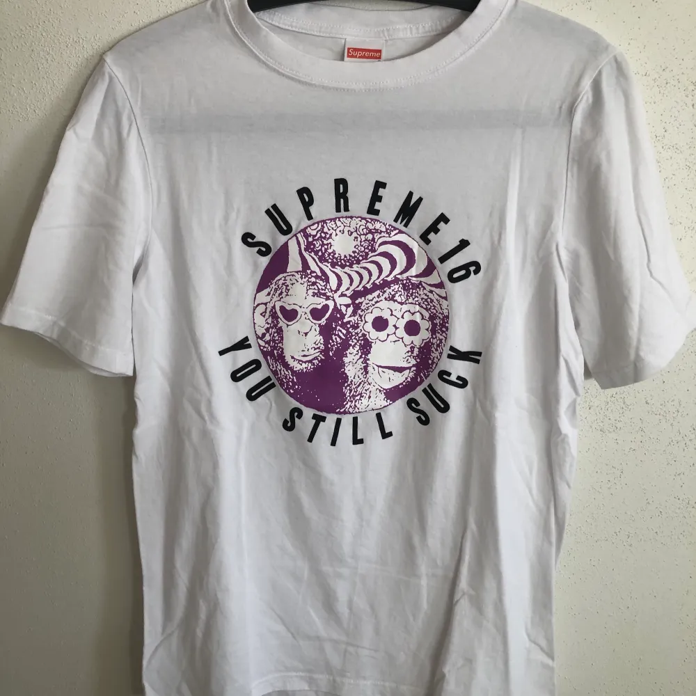 Unisex Supreme “You Still Suck” T-Shirt  Size Small, regular men’s size small fit. Great condition, no flaws or damage.  DM if you need exact size measurements.   Buyer pays for all shipping costs. All items sent with tracking number.   No swaps, no trades, no offers. . T-shirts.