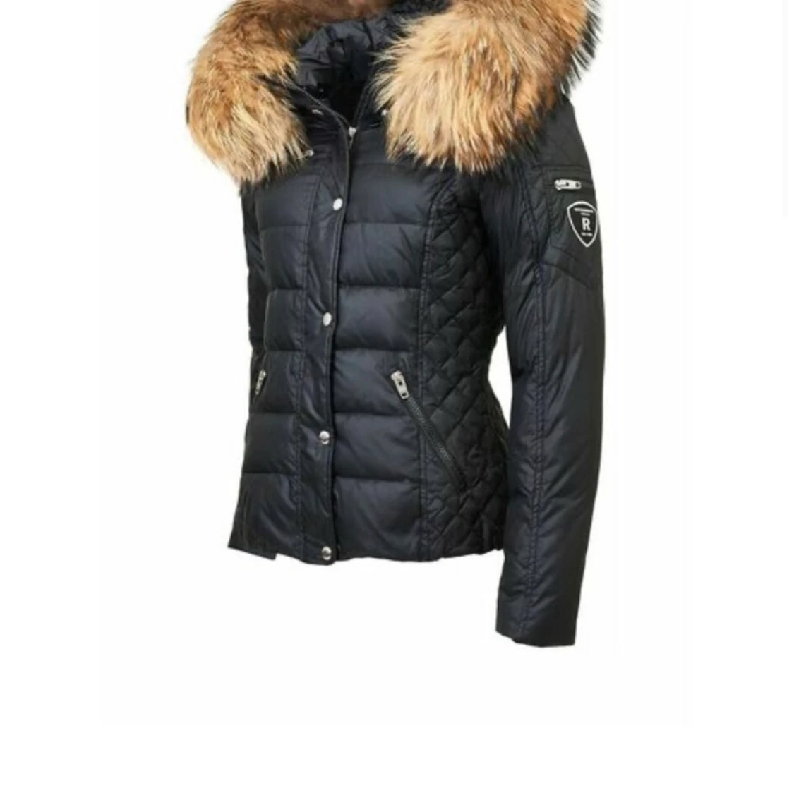 Rock and blue jacka med äkta päls