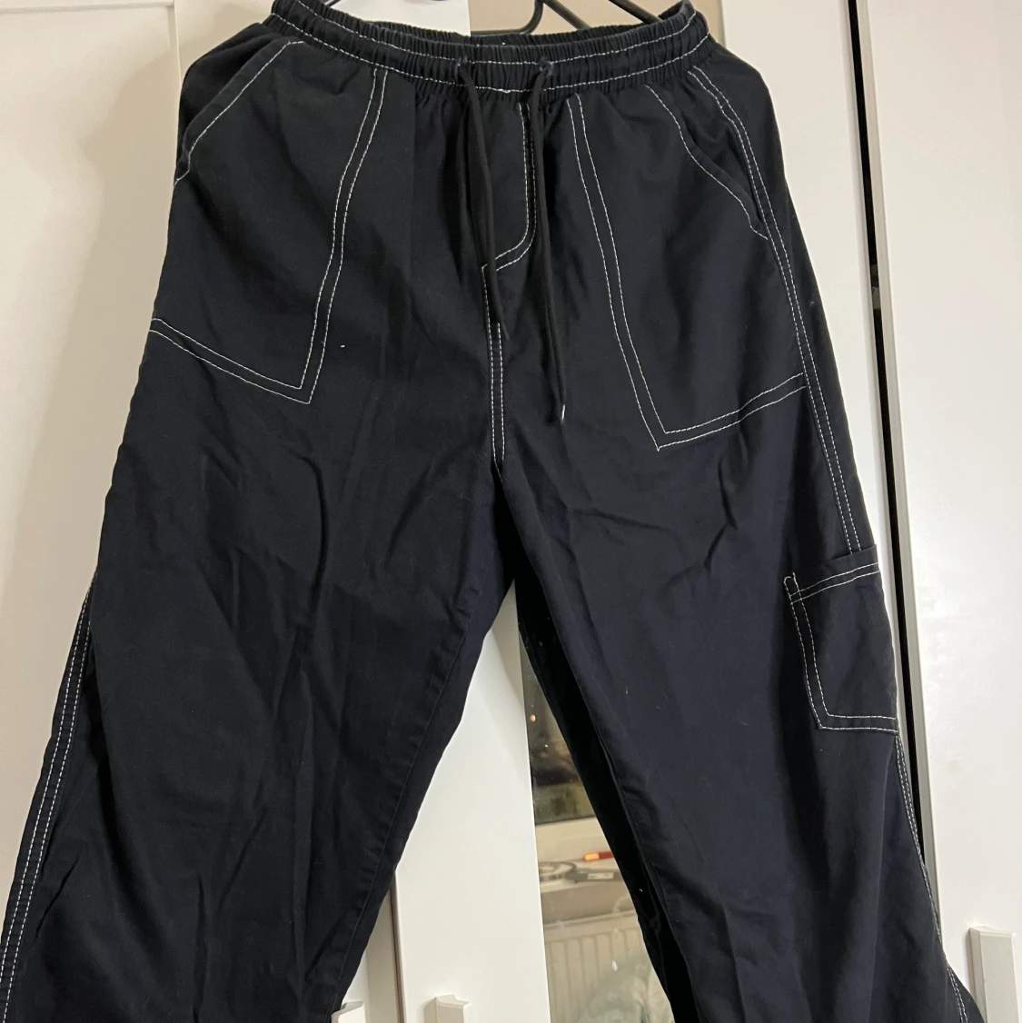 Svart Vintage Byxor ( Unisex )