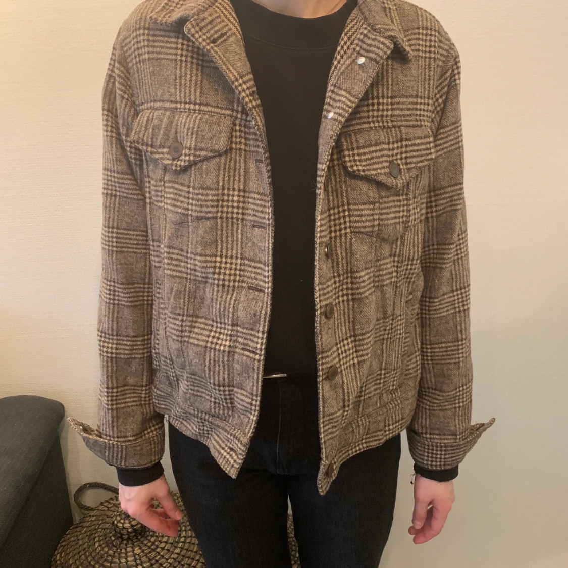 Rutig damjacka - Storlek S