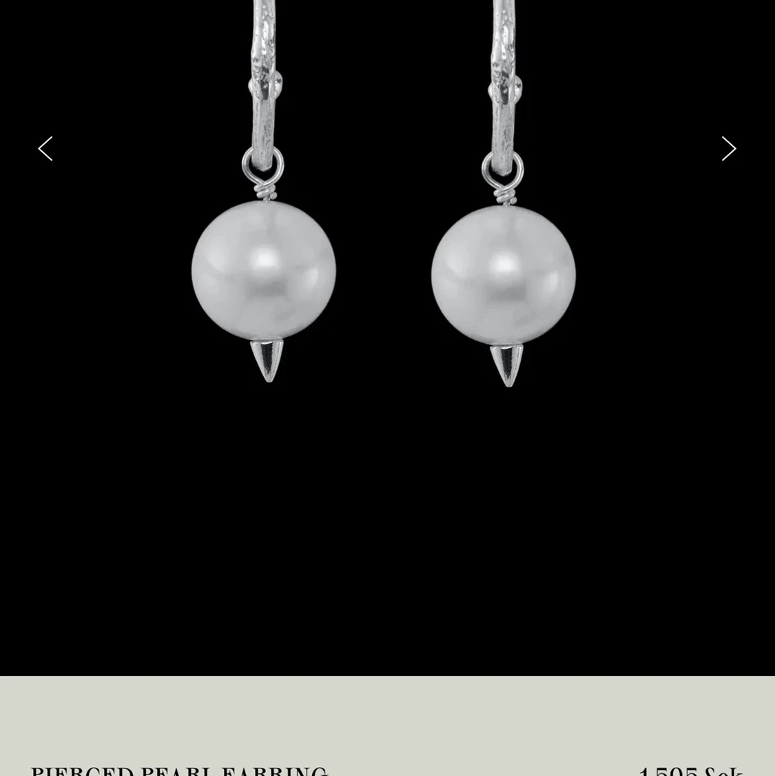 Maria Nilsdotter örhängen med pärlor - 90