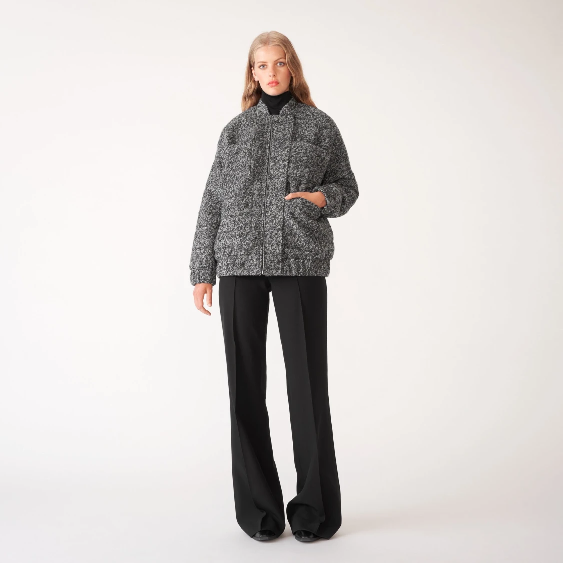 Svart/grå overzied jacka 