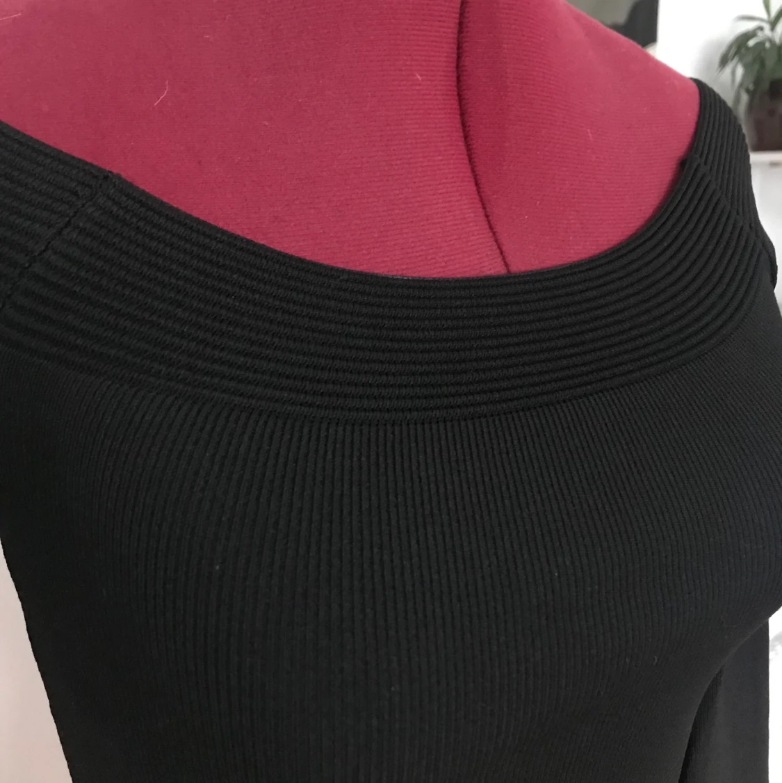 Tunt stickad båtringad tröja - XS - 90