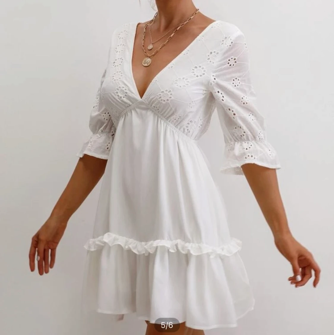 Vit student klänning - 91