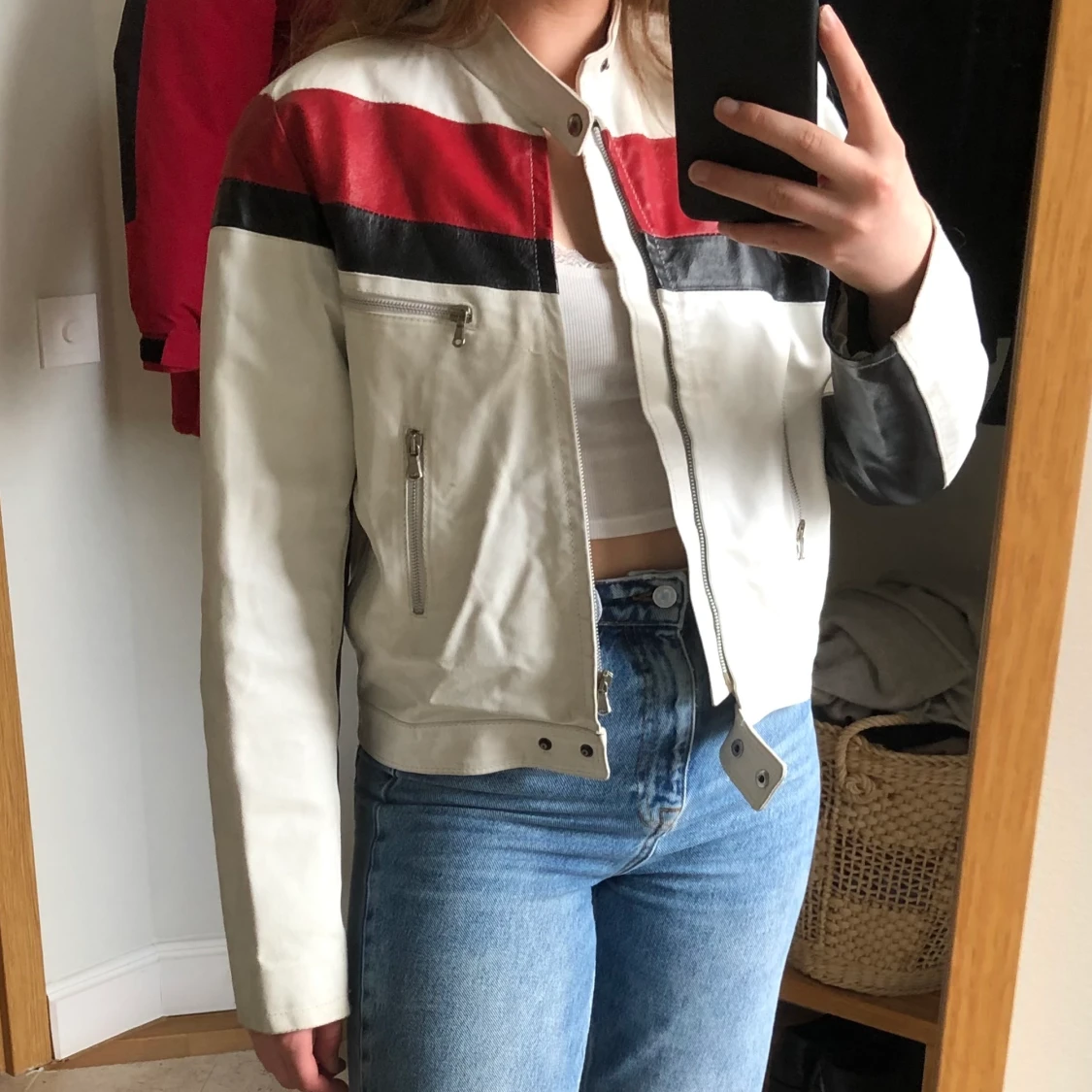 Vintage skinnjacka - 90