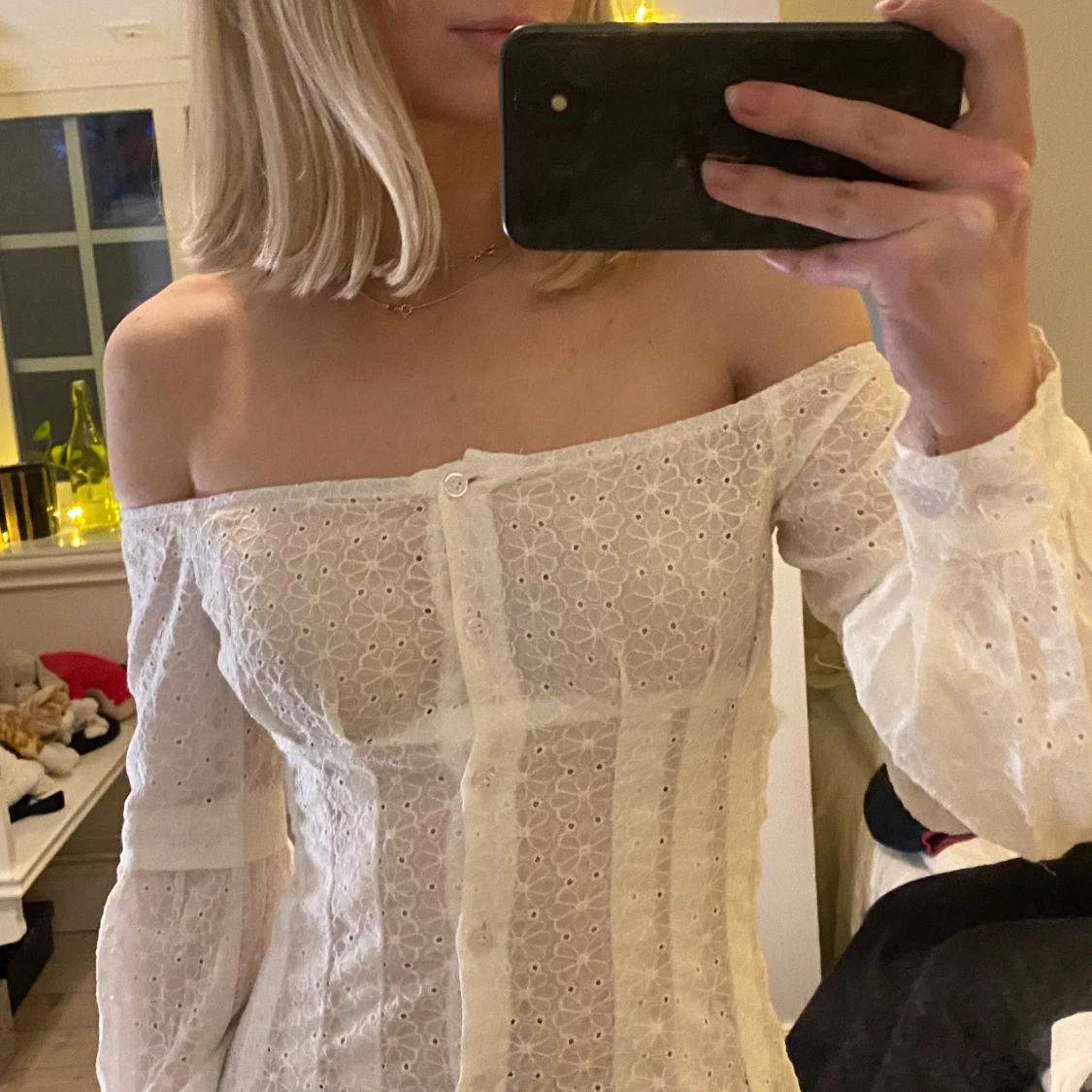 Vit studentklänning