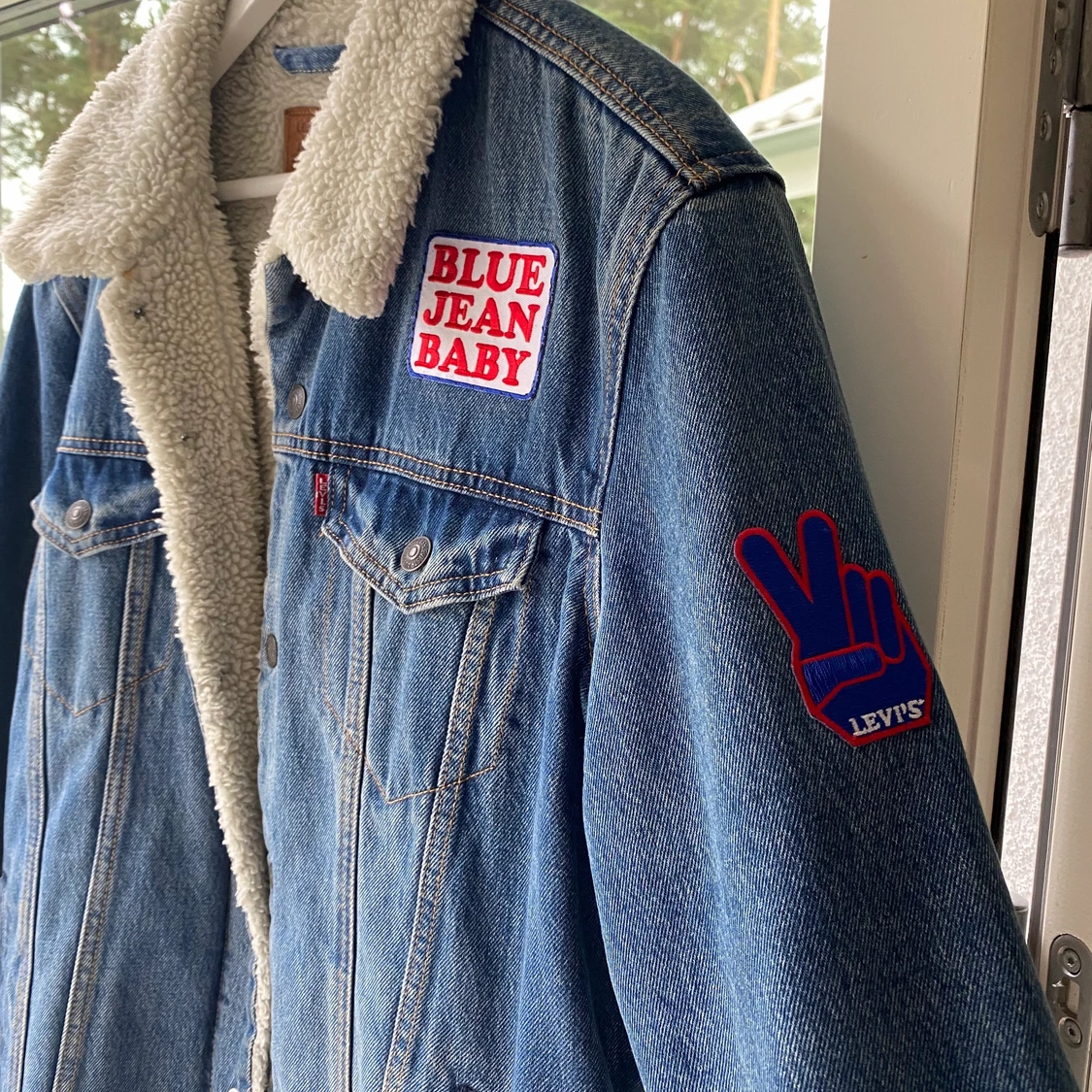 Levis jeansjacka med ull  - 90