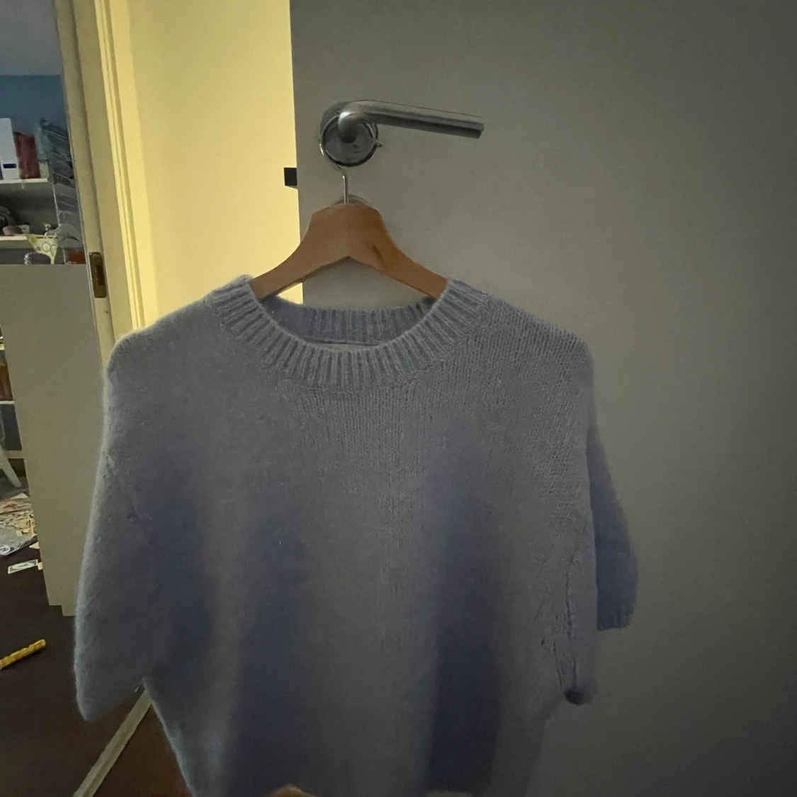 Ljus blå stickad tröja från zara - 90