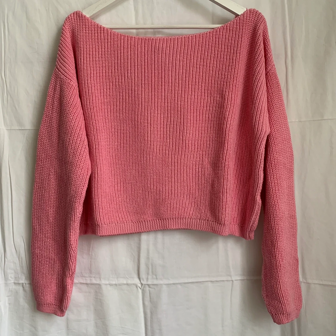 Ljusrosa stickad tröja! - 90