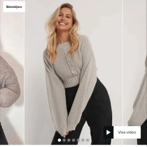 Croppad stickad tröja - Aldrig använd! 200kr + frakt, skriv för fler bilder 