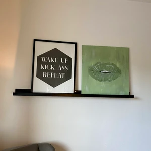 Tavla // green lips  - Tavla målad med akryl 50x50cm 